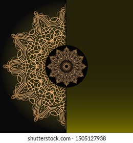 Luxury mandala background. Vector illustration.  For book cover, wedding invitation, or other tempalte card. 