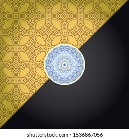 Luxury mandala background. Vector illustration.  For book cover, wedding invitation, or other tempalte card. 