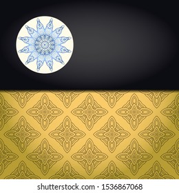 Luxury mandala background. Vector illustration.  For book cover, wedding invitation, or other tempalte card. 