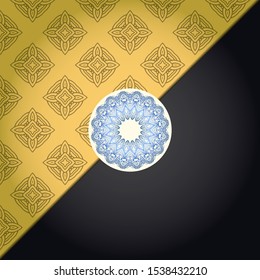 Luxury mandala background. Vector illustration.  For book cover, wedding invitation, or other tempalte card. 