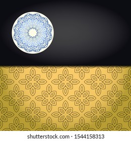 Luxury mandala background. Vector illustration.  For book cover, wedding invitation, or other tempalte card. 