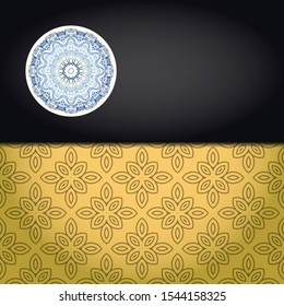 Luxury mandala background. Vector illustration.  For book cover, wedding invitation, or other tempalte card. 