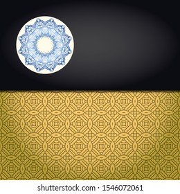 Luxury mandala background. Vector illustration.  For book cover, wedding invitation, or other tempalte card. 