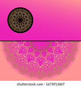 Lujoso marco mandala. Ilustración vectorial.   