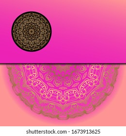 Luxury mandala background. Vector illustration.  For book cover, wedding invitation, or other tempalte card. 
