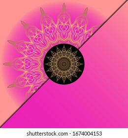 Lujoso marco mandala. Ilustración vectorial. 