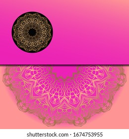 Luxury mandala background. Vector illustration.  For book cover, wedding invitation, or other tempalte card. 