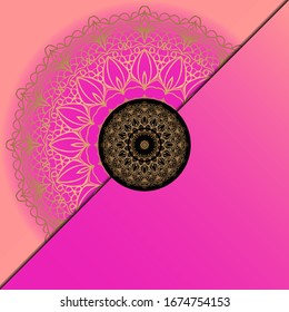 Lujoso marco mandala. Ilustración vectorial.  Para la portada del libro, la invitación a la boda u otra carta de viaje. 