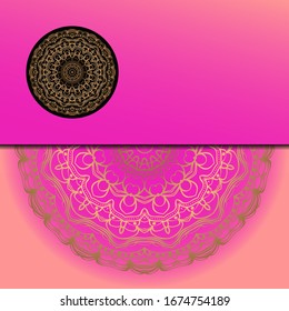 Lujoso marco mandala. Ilustración vectorial.  Para la portada del libro, la invitación a la boda u otra carta de viaje. 