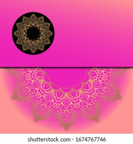 Luxury mandala background. Vector illustration.  For book cover, wedding invitation, or other tempalte card. 