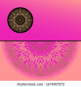 Luxury mandala background. Vector illustration.  For book cover, wedding invitation, or other tempalte card. 