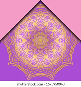 Luxury mandala background. Vector illustration. For book cover, wedding invitation, or other tempalte card. 