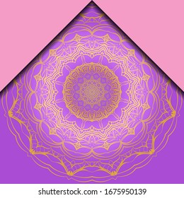 Luxury mandala background. Vector illustration. For book cover, wedding invitation, or other tempalte card. 