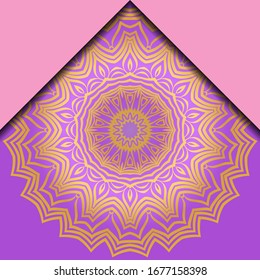 Luxury mandala background. Vector illustration. For book cover, wedding invitation, or other tempalte card. 