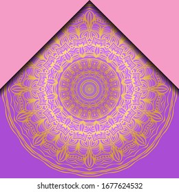 Luxury mandala background. Vector illustration. For book cover, wedding invitation, or other tempalte card. 