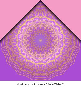 Luxury mandala background. Vector illustration. For book cover, wedding invitation, or other tempalte card. 