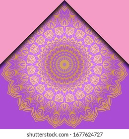 Lujoso marco mandala. Ilustración vectorial.  Para la portada del libro, la invitación a la boda u otra carta de viaje. 