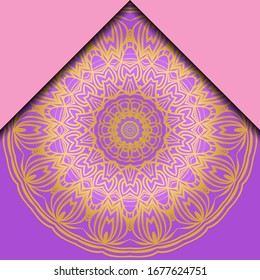 Luxury mandala background. Vector illustration. For book cover, wedding invitation, or other tempalte card. 