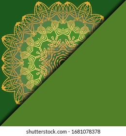 Luxus-Mandala-Hintergrund. Vektorillustration.  Für Buchcover, Hochzeitseinladung oder andere Vorlage Karte. 