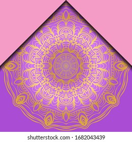 Luxury mandala background. Vector illustration. For book cover, wedding invitation, or other tempalte card. 