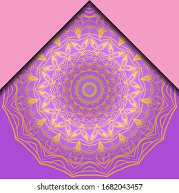 Luxury mandala background. Vector illustration. For book cover, wedding invitation, or other tempalte card. 