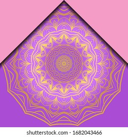 Luxury mandala background. Vector illustration. For book cover, wedding invitation, or other tempalte card. 