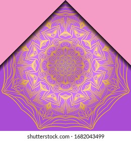 Luxury mandala background. Vector illustration. For book cover, wedding invitation, or other tempalte card. 