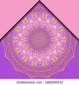 Luxury mandala background. Vector illustration. For book cover, wedding invitation, or other tempalte card. 