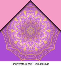 Luxury mandala background. Vector illustration. For book cover, wedding invitation, or other tempalte card. 