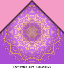 Luxury mandala background. Vector illustration. For book cover, wedding invitation, or other tempalte card. 