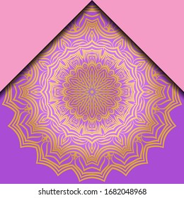 Luxury mandala background. Vector illustration. For book cover, wedding invitation, or other tempalte card. 