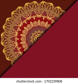 Lujoso marco mandala. Ilustración vectorial. Para la portada del libro, la invitación a la boda u otra carta de viaje. 