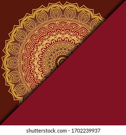 Luxus-Mandala-Hintergrund. Vektorillustration. Für Buchcover, Hochzeitseinladung oder andere Vorlage Karte. 