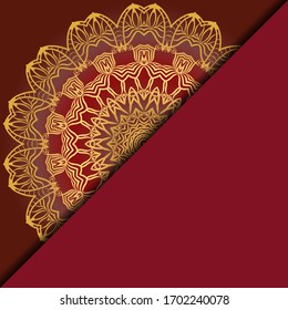 Luxury mandala background. Vector illustration. For book cover, wedding invitation, or other tempalte card. 