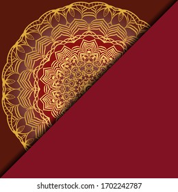 Luxury mandala background. Vector illustration. For book cover, wedding invitation, or other template card. 
