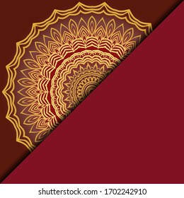 Luxury mandala background. Vector illustration. For book cover, wedding invitation, or other template card. 