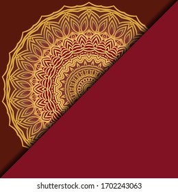 Luxury mandala background. Vector illustration. For book cover, wedding invitation, or other template card. 