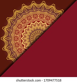 Lujoso marco mandala. Ilustración vectorial. Para la portada del libro, la invitación a la boda u otra carta de viaje. 