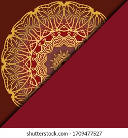 Lujoso marco mandala. Ilustración vectorial. Para la portada del libro, la invitación a la boda u otra carta de viaje. 
