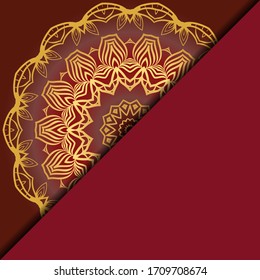 Luxury mandala background. Vector illustration. For book cover, wedding invitation, or other tempalte card. 