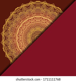 Luxury mandala background. Vector illustration. For book cover, wedding invitation, or other tempalte card. 