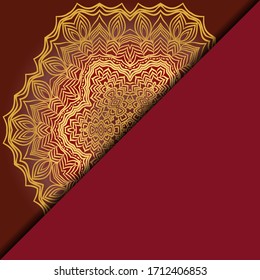 Lujoso marco mandala. Ilustración vectorial. Para la portada del libro, la invitación a la boda u otra carta de viaje. 