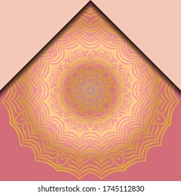 Luxury mandala background. Vector illustration. For book cover, wedding invitation, or other tempalte card. 