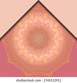Luxury mandala background. Vector illustration. For book cover, wedding invitation, or other tempalte card. 