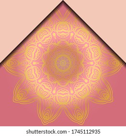 Luxury mandala background. Vector illustration. For book cover, wedding invitation, or other tempalte card. 