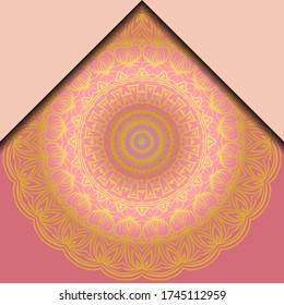 Luxury mandala background. Vector illustration. For book cover, wedding invitation, or other tempalte card. 