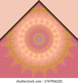Lujoso entorno Mandala. Ilustración vectorial. Para la portada del libro, la invitación a la boda u otra tarjeta de viaje. 