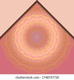 Lujoso entorno Mandala. Ilustración vectorial. Para la portada del libro, la invitación a la boda u otra tarjeta de viaje. 