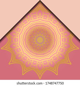 Luxury mandala background. Vector illustration. For book cover, wedding invitation, or other tempalte card. 