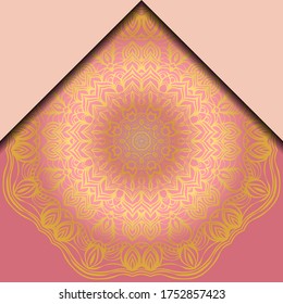 Luxury mandala background. Vector illustration. For book cover, wedding invitation, or other tempalte card. 
